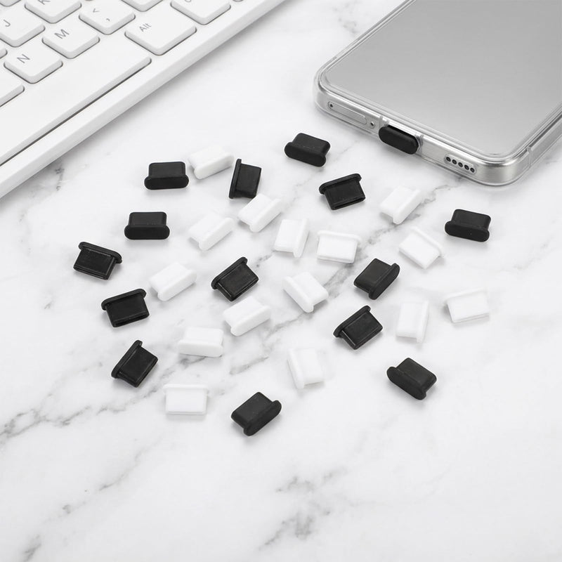 30 Pcs USB C Dust Plug, Silicone Charging USB C Port Cover | Usb C Plug Cover, Type C Dust Plug, Usb C Dust Cover for All Usb C Devices, Samsung Galaxy S25-S20 Note A Series