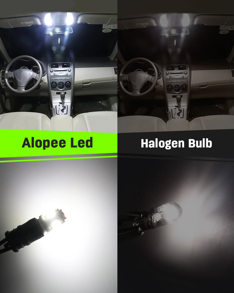 Alopee 30 Pack 194 Led Bulb White 6500K T10 Led Light Bulbs 5SMD 5050 Chips 2825 168 158 501 W5W Automotive Replacement for Car Dome Map Door Courtesy Trunk Light DC 12V