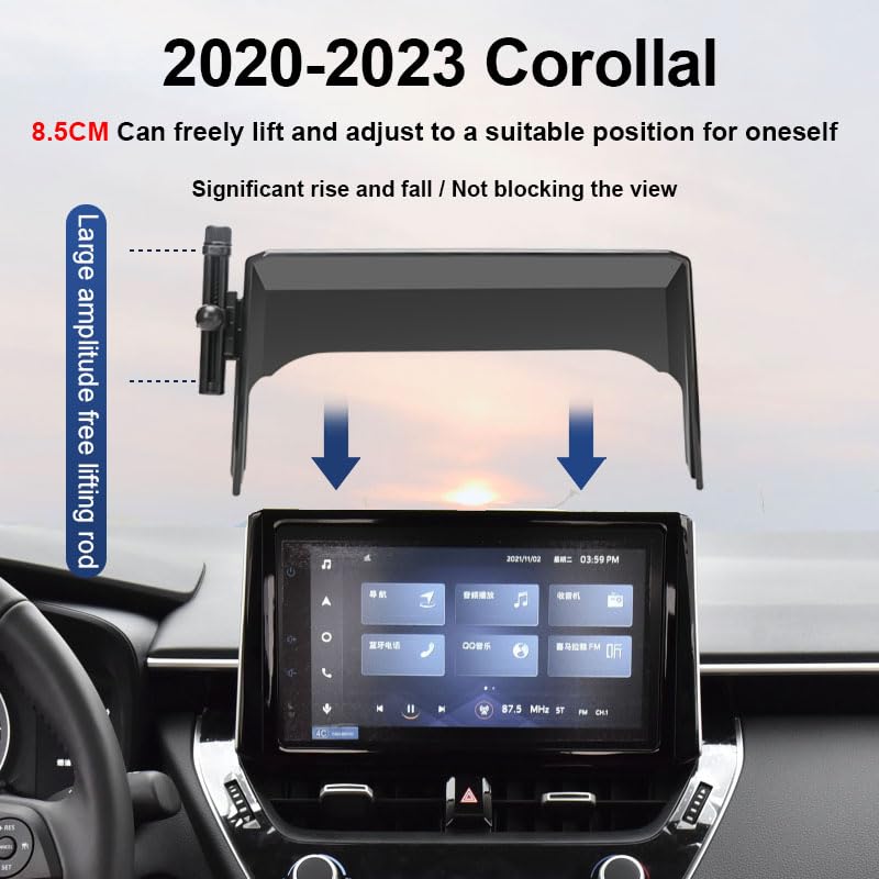 Car Phone Holder for Toyota Corolla 2020-2025 | Auto Accessories Auto Lock Hands Free Cell Phone Mount Car fits for iPhone & All Smartphones For Corolla 2020-2023