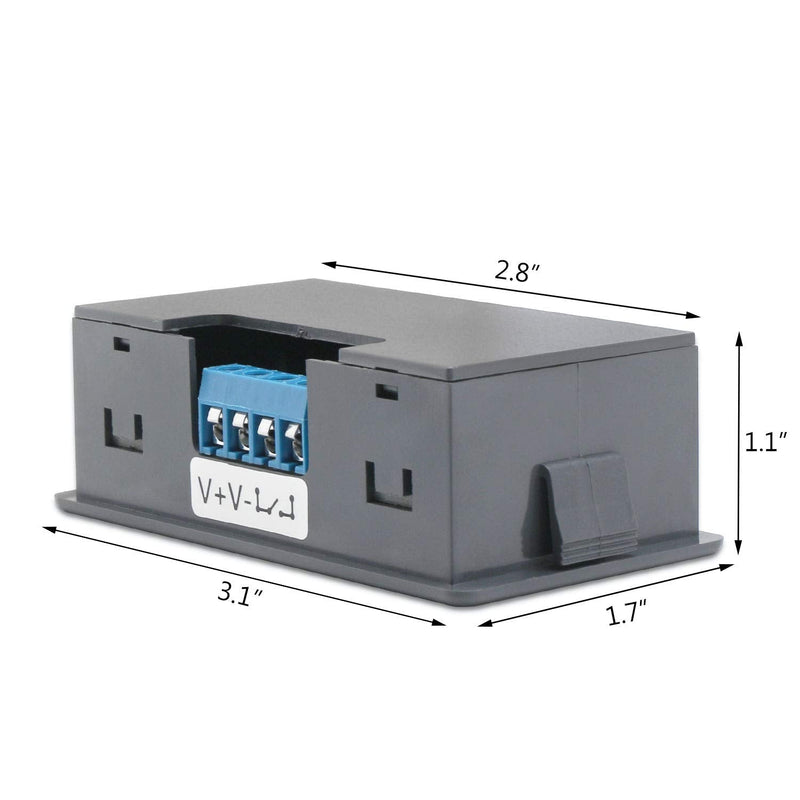 DROK Delay Relay Module, DC 6-30V Timer Relay 12V 24V 0.01s-9999min 50mA Digital Timer Cycle Delay Switch Module AC 220V Power On-Off Controller with LCD Display Switch Button Case 10A