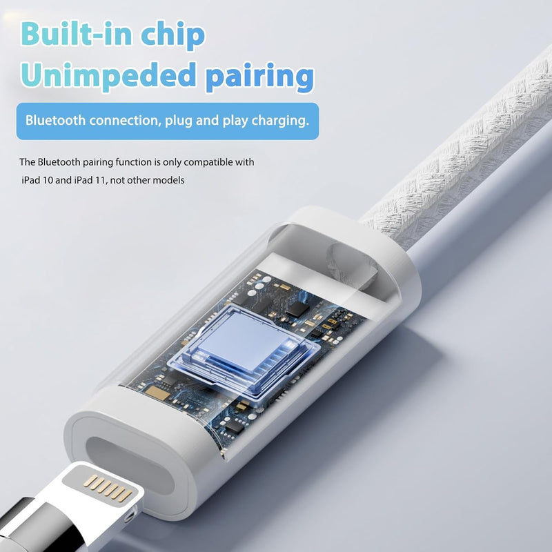 USB-C Charging Cable for Apple Pencil 1st Generation, Fast Charging & Bluetooth Pairing, Charger Adapter Compatible with iPad 10th Gen 2022 and 11th Gen 2025, USB-C Connector Charger Cord 3.3FT