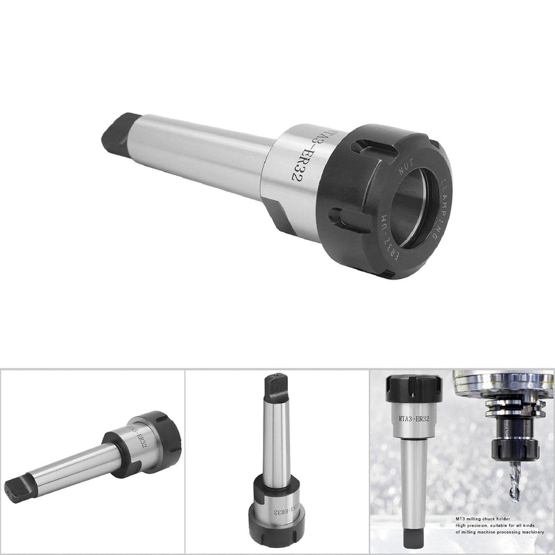 ER32 Collet Holder MT3 Morse Taper Shank for CNC Milling Lathe and Precision Metalworking