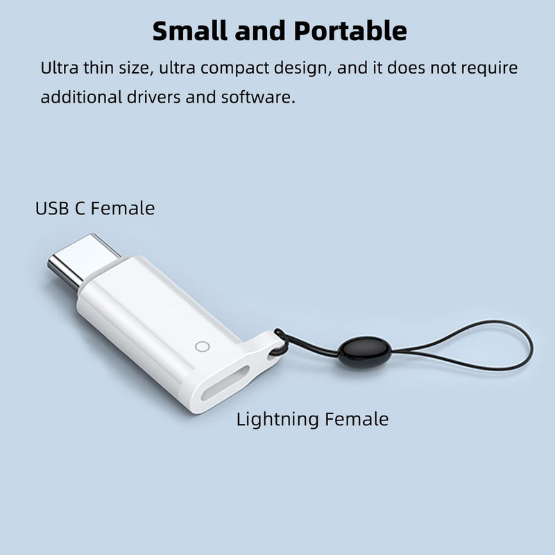 AreMe USB-C to Pencil (1st Generation) Adapter, White | Type C Male to Pencil Adapter for Apple iPad 10th/11th A16 2025 Gen, USB C Pencil Charging Dongle Connector