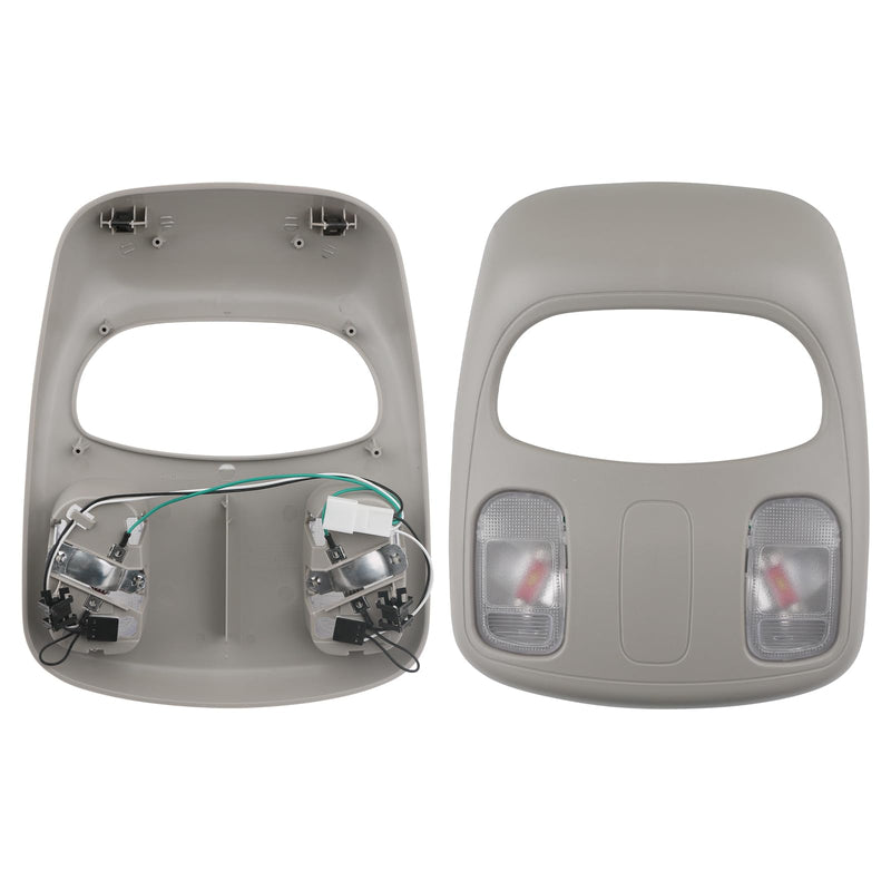 TQPONLY Upgraded Dome Map LED Reading Light Lamp Overhead Console Compatible with Dodge Ram 1500 2500 3500 4500 5500 Replaces 1DK78BD1AA Gray-LED Lamp Assembly