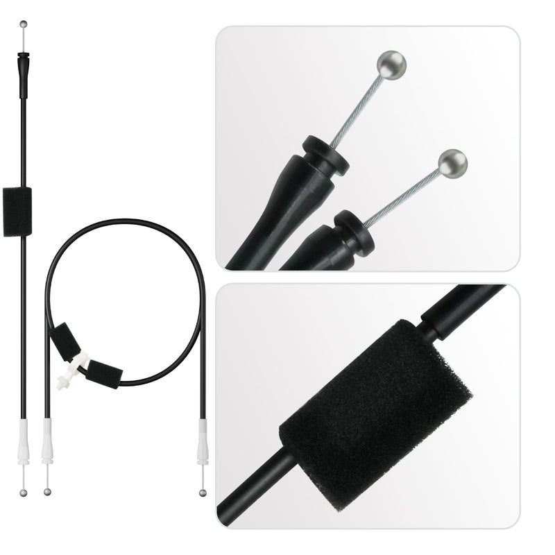 Rear Door Latch Release Cable Left Driver Side, Compatible with Ford E-150 E-250 E-350 E-450 Club Wagon Super Duty, Replaces 8C2Z15431A03A, 6C2Z1543286AA Rear Left & Upper