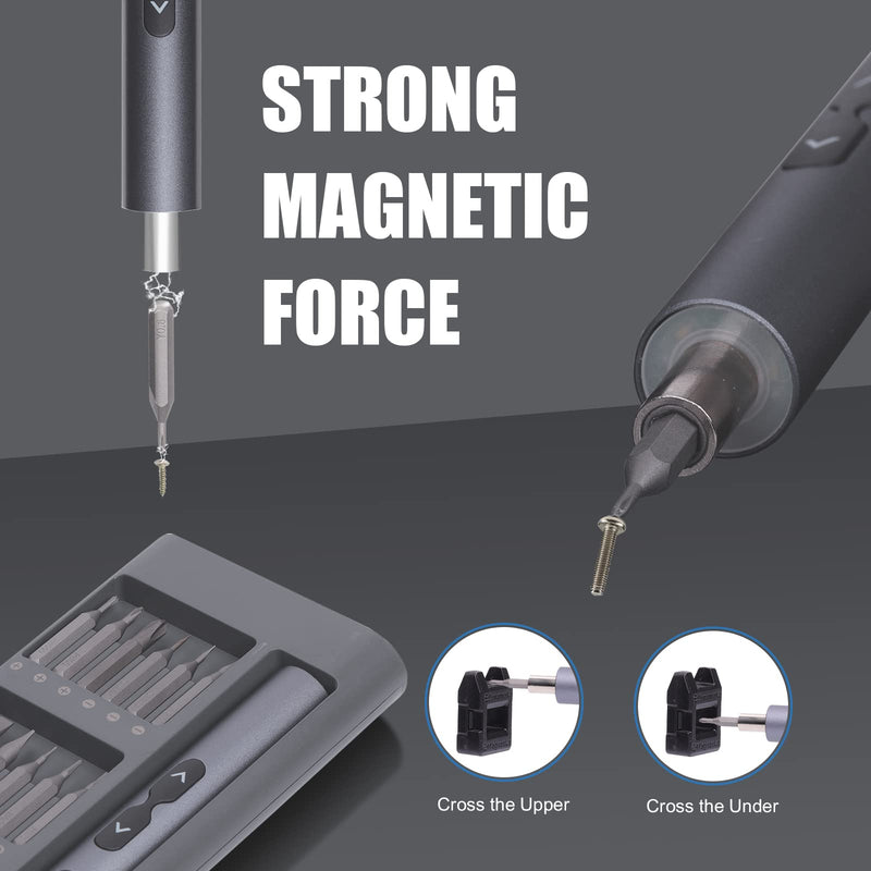 COMOWARE Mini Electric Screwdriver, 50 in 1 Precision Screwdriver Set w/LED Light, 48 Magnetic Bits w/Storage Case, Rechargeable Handy Repair Tool for Phone, Watch, Camera 50 Pcs Screwdriver