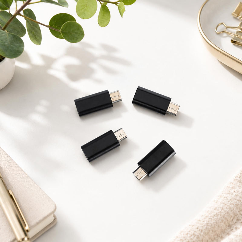 5-Pack USB-C Female to Micro USB Male Adapter | Aluminum Alloy, Supports Fast Charging and Data Sync