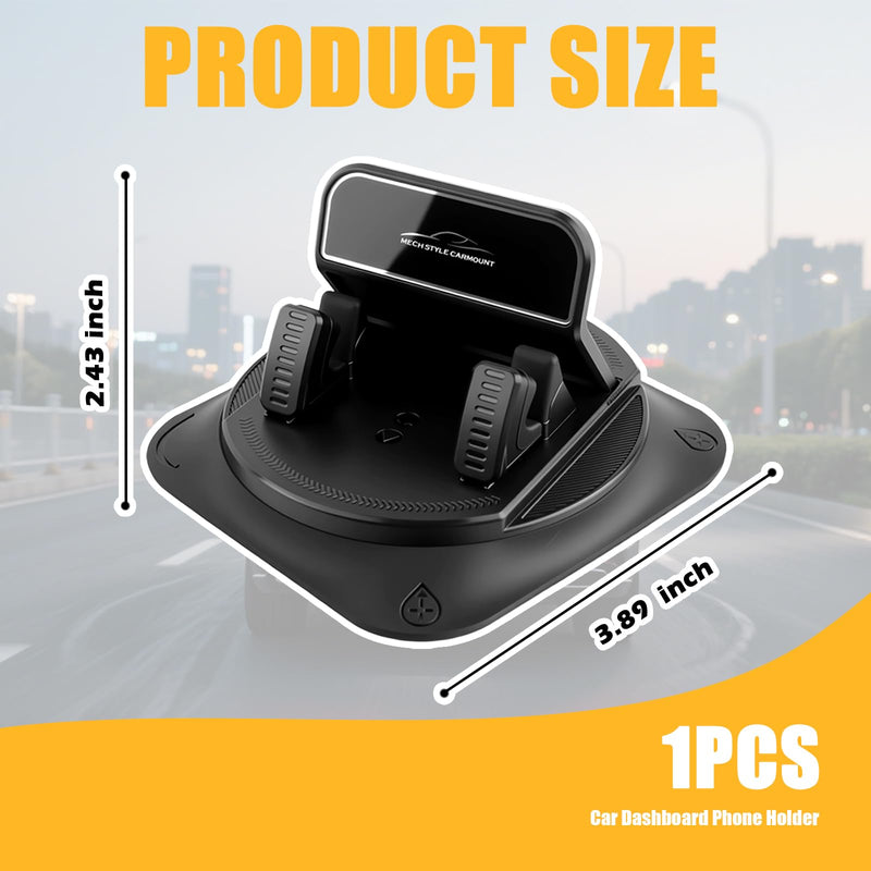 360° Rotatable Car Dashboard Phone Holder Anti-Shake | Super Strong Self-Adhesive Car Phone Holder Compatible with iPhone Samsung,Cars Phones Mount Anti-Fall for Bumpy Roads