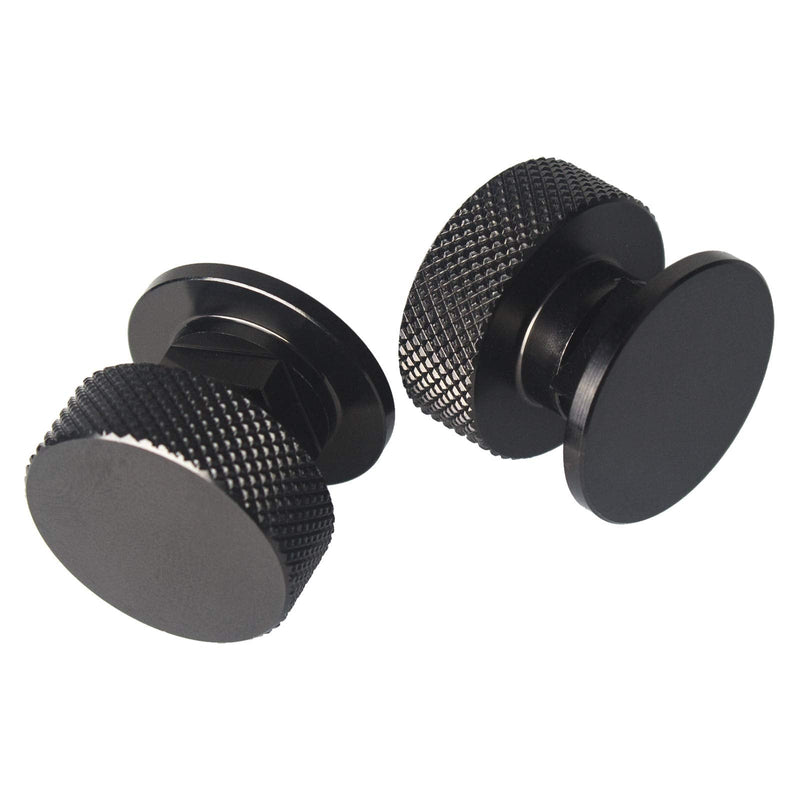 3mirrors Welding Hood (Pipeliner) Helmet Fasteners Headgear Replacement Parts Accessories Screws Flip Hood Aluminum - 1 Pair (Black Anodized Knurled) Black