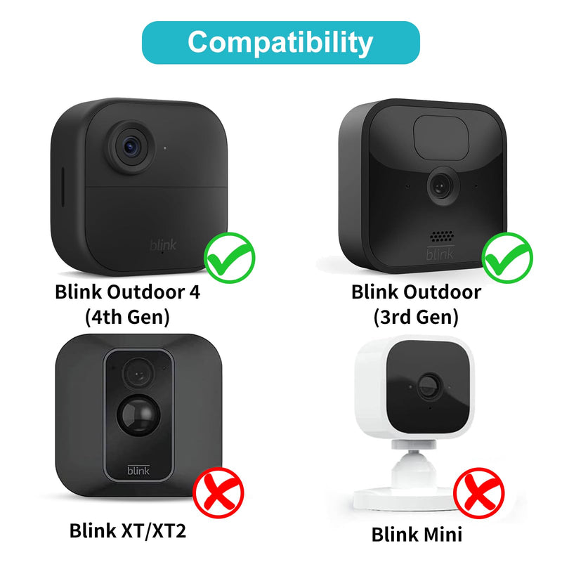 Camera Mount for Blink Outdoor 4 (4th Gen) & Blink Outdoor (3rd Gen), 5 Pack Weatherproof Protective Housing and 360° Adjustable Mount with Sync Module 2 Mount 4th gen Black
