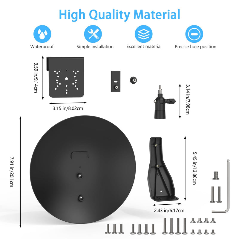 2 in 1 Security Camera Sun Rain Cover for All 1/4'' Thread with Gutter Mount Compatible with AOSU SolarCam D1 SE/Lite/Max,eufy,TP-Link Tapo,SEHMUA,Reolink,Cinnado B6 Security Cameras (Black)