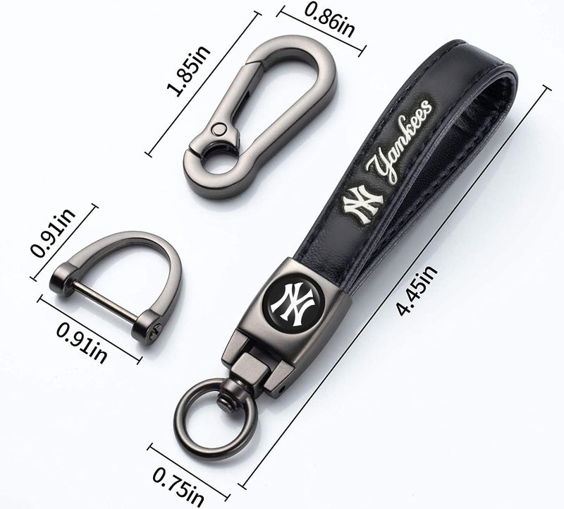Leather Keychain for Baseball Fans,Car Keyring Replacement Key Fob Holder,Souvenir Gifts for Men Women For Yks