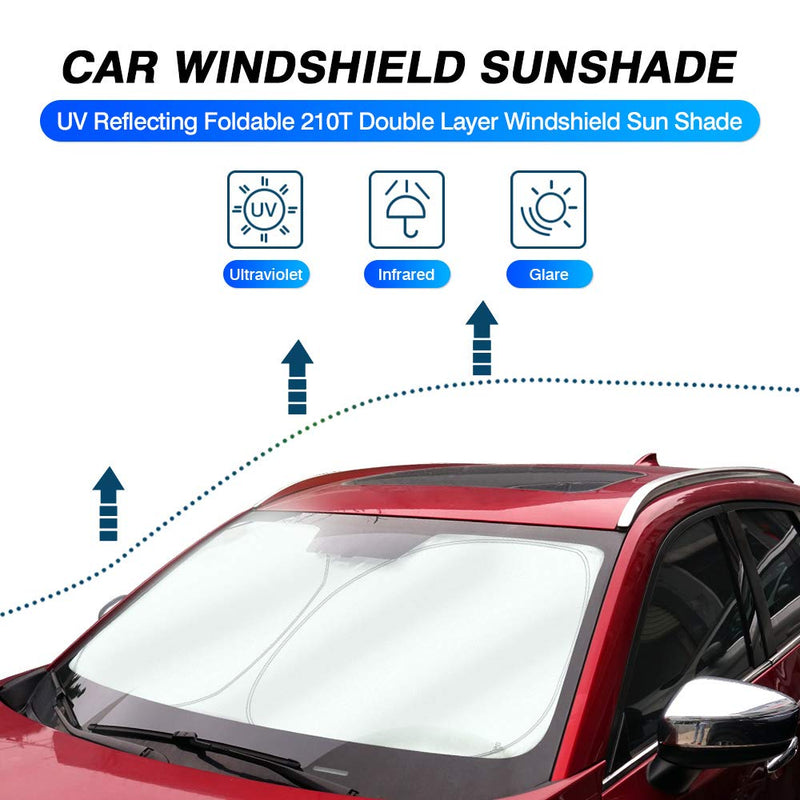 KUST Windshield Sun Shade for Mazda CX-5 2017-2024 2025 CX5 Accessories Window Shade Sun Visor Protector Blocks UV Rays Keep Your Car Cooler Sunshade for 2017-Present CX-5