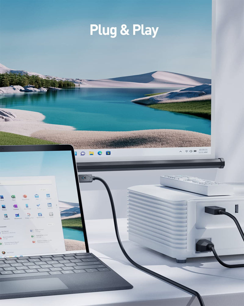 [Designed for Microsoft Surface] Cable Matters 48Gbps USB-C to HDMI Cable 6 Feet / 1.8 Meters Supports 4K 120Hz and 8K 60Hz HDR - USB4, Thunderbolt 3 and Thunderbolt 4 Port Compatible
