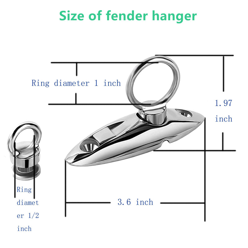 Fender Hanger 316 Stainless Steel Quick Release Fender Hanger,Fender Hangers use for pontoon boat,Bimini Top Deck Hinge,Quick Release Hinge ,Marine Hardware Accessories,Include Screws, Pack of 2