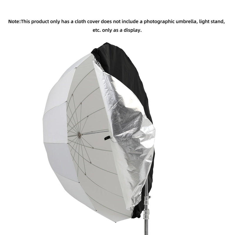 Godox DPU-165BS 165cm 65" Photography Umbrella Diffuser Soft Cloth (Umbrella not Included) Compatible with 65" Photo Umbrella Photo Studio Flash Speed Light （Black/Silver） 65inch/165cm Black/Silver