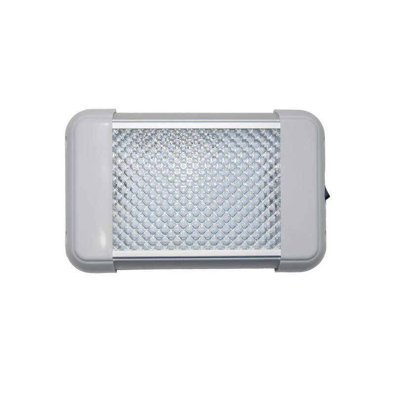 LED Dome Light 6.3" x 3.9" Compact-Size 6000K Cool-White Even Diffused Beam, High Light-Output Low Ampere Draw, 12V-24V DC, On/Off Rocker Switch for Boat, Truck, RV & Utility Vehicles, 1-Pack 6.3" x 3.9"