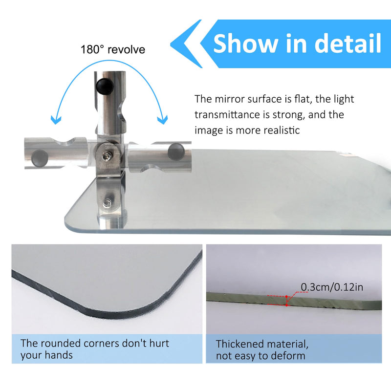 Under Vehicle Inspection Security Mirror – Large Under Car Search Mirror Couple to 3/4-in Extendable Threaded Poles for Check on Checkpoints, Airports, Hotels, Clubs, Police Sheriff and Milita Base 1