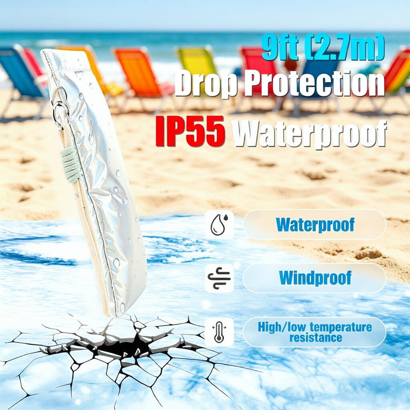3 Pack Thermal Phone Case Extends Battery Life 5X in Cold or Hot Weather | 8.27x4.72inch Insulated Phone Pouch 9-foot Drop Protection Cell Phone Sleeves For Hiking Camping Skiing Silver#1-3PACK