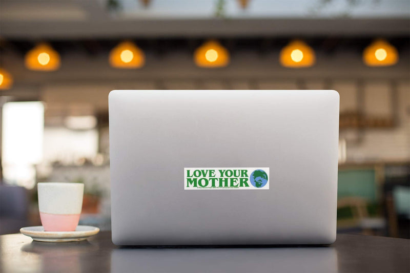 Peace Resource Project Love Your Mother Earth Environmental Climate Change Indoor Outdoor Small Bumper Sticker Decal for Cars, Laptops, Bikes, Helmets, Skateboards, Lockers 5.75-by-1.75 Inches
