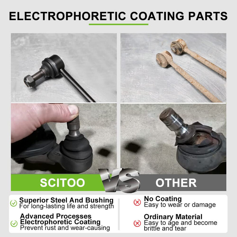 SCITOO 8pcs Front Suspension Kit Idler Arm Pitman Arm Inner Outer Tie Rod End Replacement for Chevy for GMC C1500 C1500 Suburban C2500 C2500 Suburban C3500 Tahoe Yukon