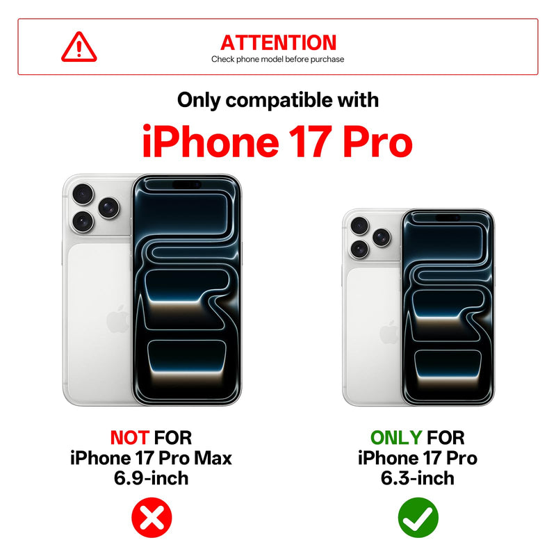 Tigowos for iPhone 17 Pro Case with Lens Stand，Screen Protector，Blue | Camera Control Cover ,Fit for MagSafe,Drop Protection,Shockproof, Translucent Back Phone Case for 17 Pro Blue-Stand