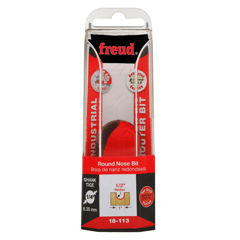 Freud 18-113: 1/2" Radius Round Nose Bit with 1/4" Shank