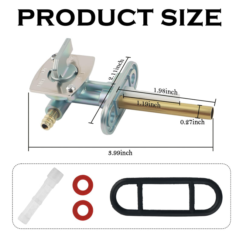Petcock Fuel Shutoff Valve Kit,Fuel Petcock Valve Compatibie with Yamana Kawasaki Suzuki Includes Gasket/Filter Tube,Professional Motorcycle Accessories Fuels Shut off Valves