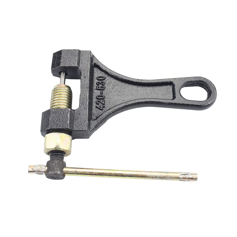 LUPING Chain Breaker Tool for 420-530 Roller Chain, Molybdenum Steel, Single Strand, Adjusts 420mm, 428mm, 520mm, 525mm, 528mm, 530mm Chains for ATVs, Dirt Bikes, GO Karts, Scooters, Pit Bikes