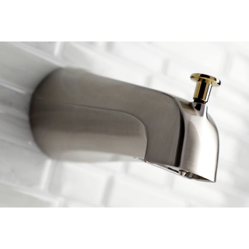 Kingston Brass K188A7SB 5-1/4 Inch Zinc Tub Spout with Diverter, Brushed Brass