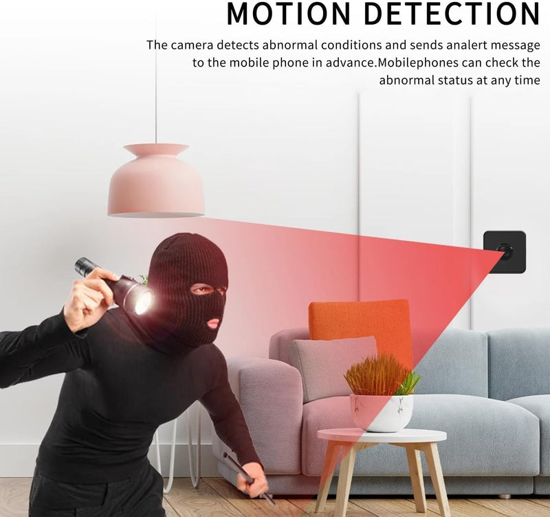 Mini Indoor Security Camera Wireless Home Small Outdoor WiFi Pet Cameras,2026 1440P HD Tiny Nanny Cam, Wide Angle,Night Vision,Home Indoor Outdoor Camara, No Need WiFi Camaras,For House Security Black