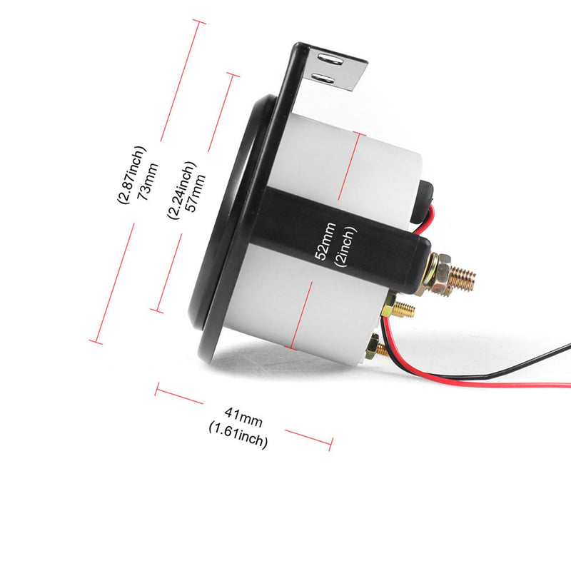 2" 52mm Pointer Car Water Temperature Gauge 40-120 Celsius /100-250 Fahrenheit Water Temperature Temp Gauge White Light with 1/8NPT Sensor Car Meter