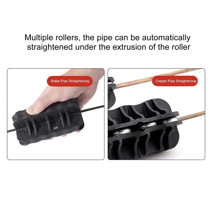 Handheld Tubing Straightener, 1/8in Brake Line Straightening Tool Labor saving Brake Line Straightener, Pipe Wire Handheld Tubing Straightener Fuel Line Tool for Copper Aluminum