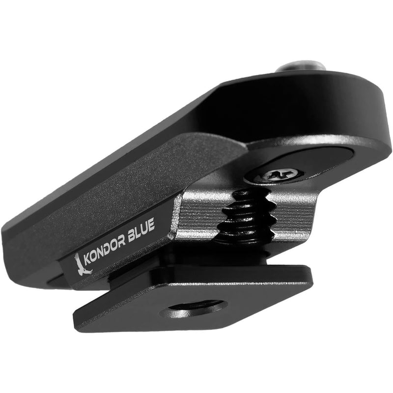 KONDOR BLUE | NATO Rail to Hot Shoe Adapter for Remote Trigger Top Handles | Add a top Handle to Any Camera, Ultra-Durable, & Spring-Loaded Safety Pins | Raven Black