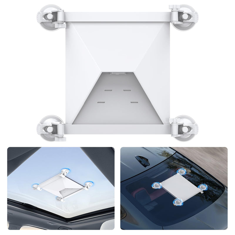 EDUP LOVE® Starlink Mini Suction Cup Mount for Car Window & Sunroof | Fits Starlink Mini & Mini X, Strong Vacuum Base Window Mount, Vibration-Proof Starlink Mini Car Mount Kit for RV, Boat, Truck Starlink Mini Suction Mount, White