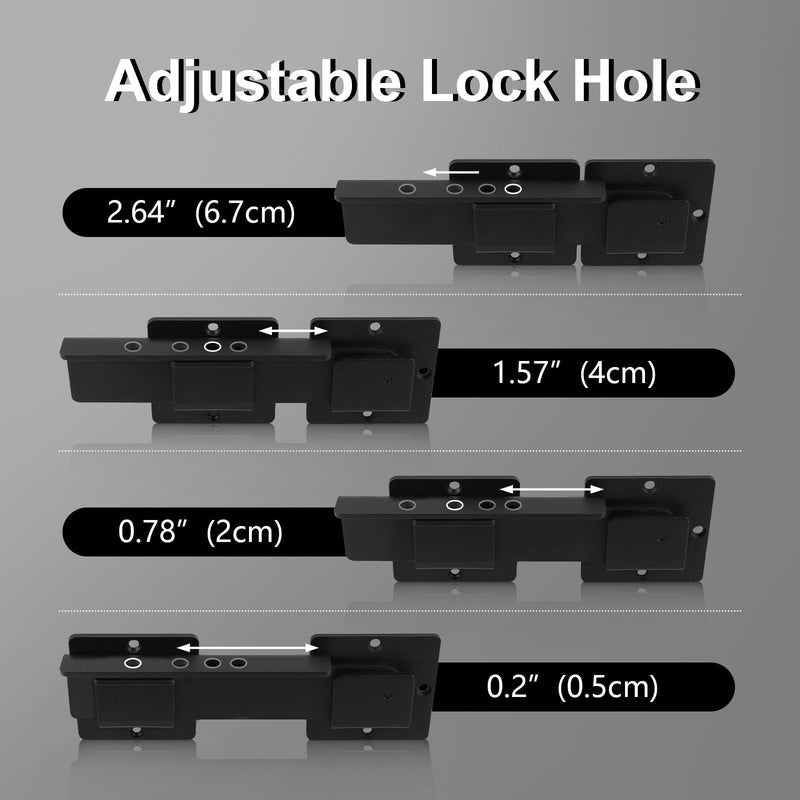 9" Flip Gate Latch Lock with Padlock Hole, 4mm Aluminum Anti-Rust Alloy Door Latch for Outdoor Wooden Fence, Sliding Swing Open Door,Wooden Fence, Barn Door, Shed,Yard,Screws(9 in - 2 Pack) 9 in - 2 Pack