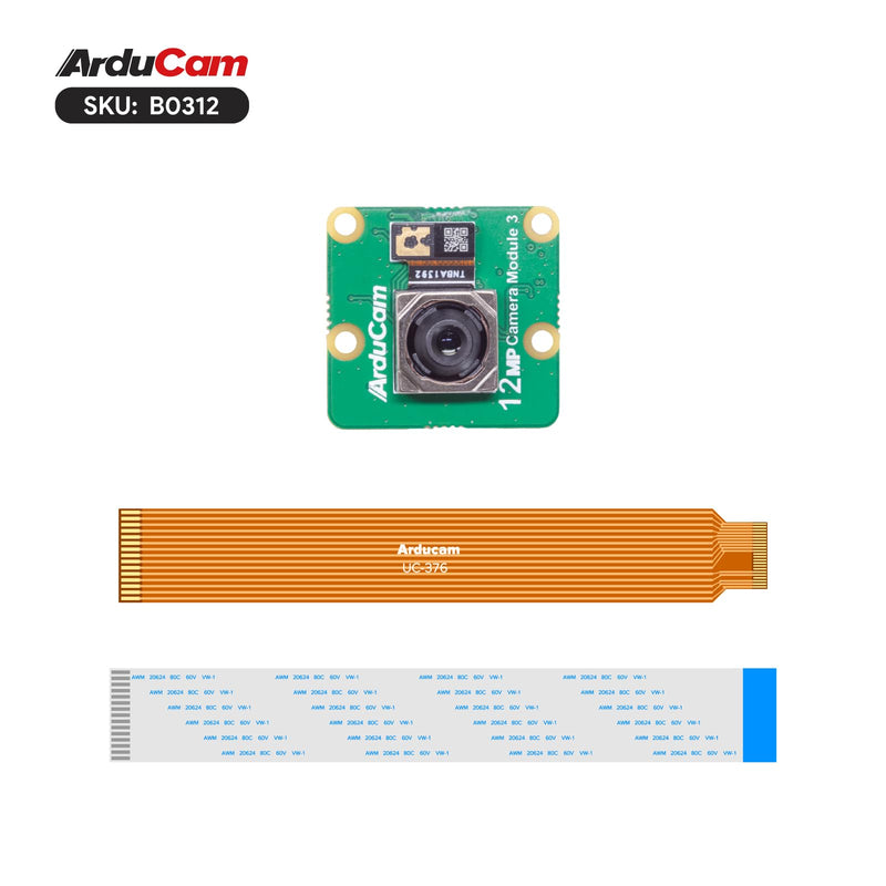 Arducam for Raspberry Pi Camera Module 3, 12MP IMX708 75°(D) Autofocus Pi Camera V3, 15-22pin FFC Cable
