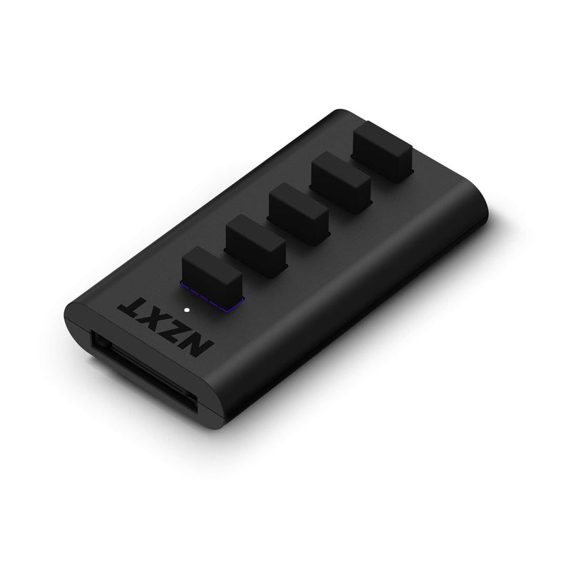 NZXT Internal USB Hub 3 - AC-IUSBH-M3 - 4 Internal USB 2.0 Ports - 3M Dual Lock Tapes - Magnetic Body - Plug and Play