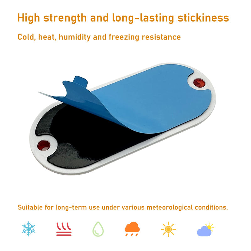 Reflector Self Adhesive Oval 114X50mm Safety Waterproof Stick on for Driveway Mailbox Trees Fender Trailer Red 2pcs