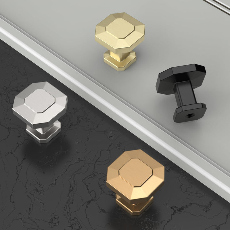 Asidrama 10 Pack Single Hole Center Matte Black Kitchen Cabinet Knobs, Cabinet Knobs Kitchen Cabinet Hardware for Cupboard Drawer Knobs Dresser Knobs Single Hole Knob