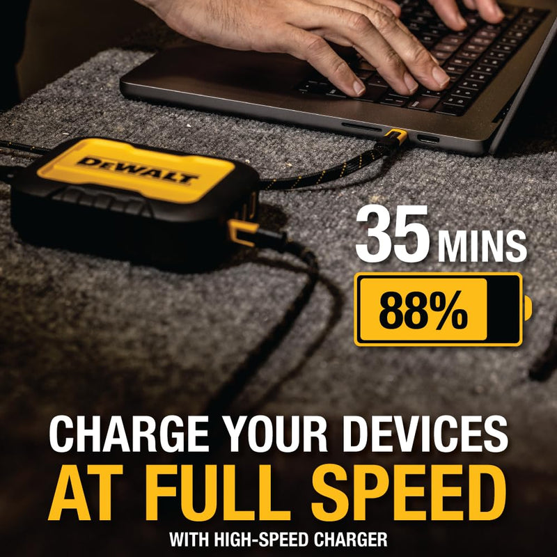 DEWALT Heavy Duty USB C to USB C Fast Charging Cable, Flat 240W USBC to USBC Charge Cable, High Speed Type-C Charging for iPhone 17 16 15 Pro Max Samsung Galaxy MacBook/iPad Pixel, Kevlar Reinforced 6 Feet