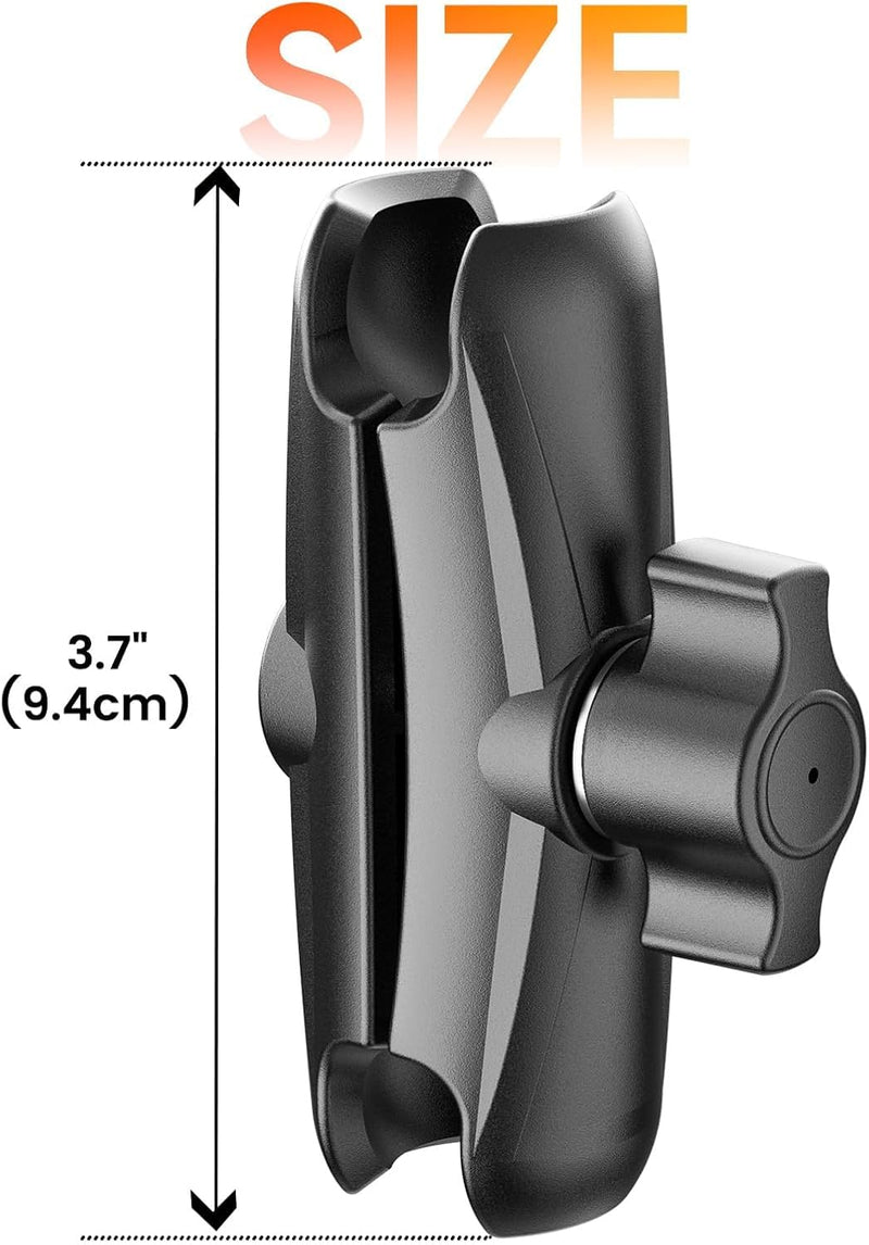 OHLPRO Double Socket Arm-94 for RAM Mounts B Size 1" Ball Components, Durable Mounting Arm Extension Adapter for Car Dash, Truck, Boat Phone Holder and GPS