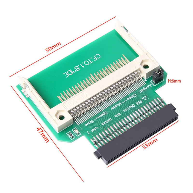 CF Compact Flash Memory Card True-IDE Mode to 50pin 1.8 Inch IDE Hard Drive HDD SSD Converter Adapter Supports Master Slave Mode CF to 50Pin IDE