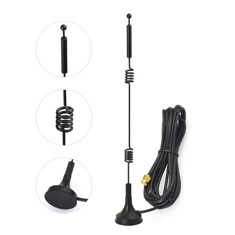 Bingfu Dual Band WiFi 2.4GHz 5GHz 5.8GHz 9dBi Magnetic Base SMA Male Antenna (2-Pack) for Wireless Vedio Security Camera Surveillance Recorder Truck Trailer Rear View Backup Camera Reversing Monitor 2-Pack [SMA] Male Antenna