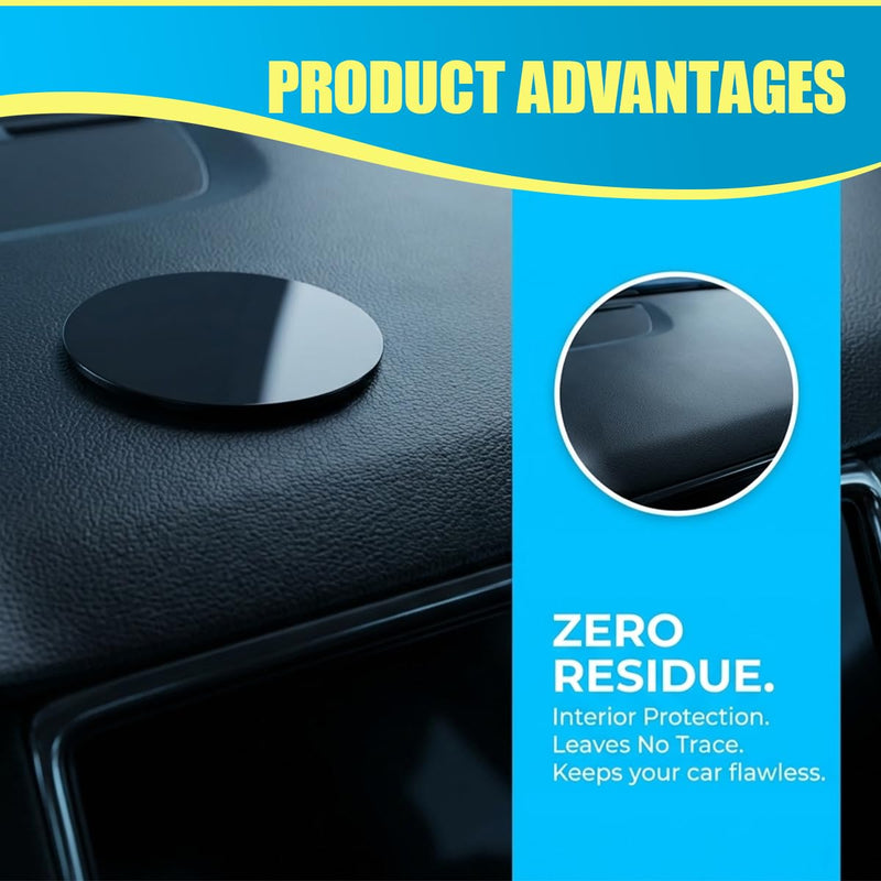 Car Dashboard Pad Mounting Disk for Suction Cup Phone Mount, 2.77" Heat-Resistant Round Auto Cell Phone Holder Sticky Pads, Strong Adhesive GPS Mount Disk Replacement(2PCS) 2PCS