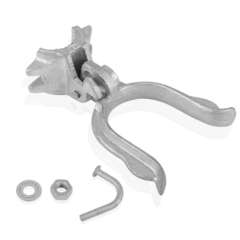 1-7/8" x 2-7/8" Chain Link Fence Gate Fork Latch, Commercial Heavy Duty, Malleable， Galvanized Farm Fence Lock with Hole for Padlock (1-7/8" x 2-7/8")