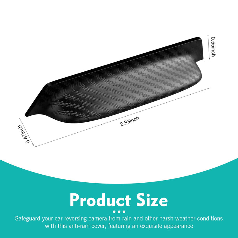 Car Rear View Camera Cover, Anti-rain Backup Camera Cover, 360 Degree Cars Rain Guard Rear View Cameras Sticker Strip, Universal for Car SUV Truck (Carbon Fiber Black)