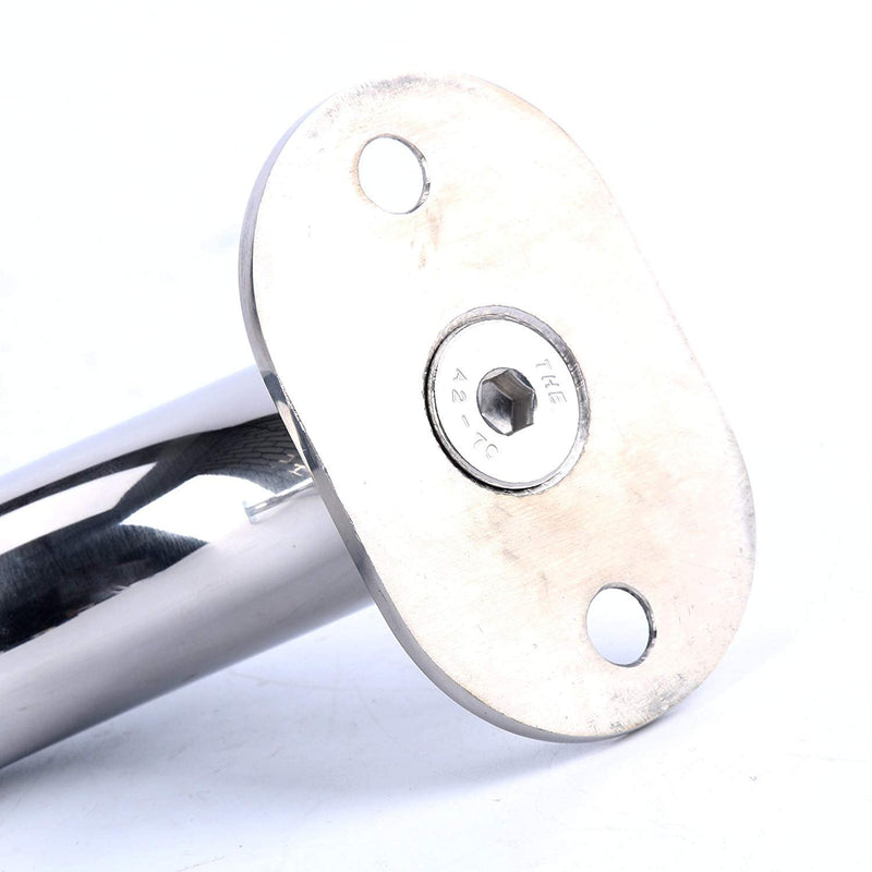 Amarine Made Stainless Steel Boat Handrail, Marine Rail, Grab Handle, Overall Length 9",Plate Size 1-5/8"2-1/2" Round Tube 1" Fastener1/4 - W9968S (2-Pack)