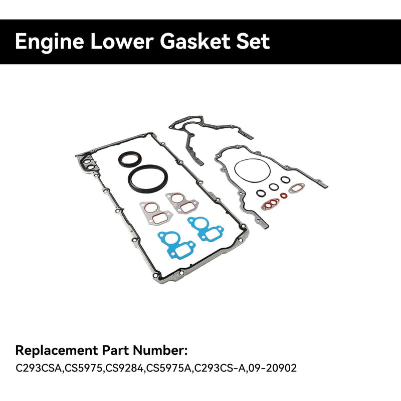 Engine Conversion Lower Gasket Set Fit for Chevrolet Buick Hummer GMC Pontiac 4.8L 5.3L 5.7L 6.0L 6.2L LS1 LS2 LS3 LS4 LS5 LS6 CS5975A CS9284