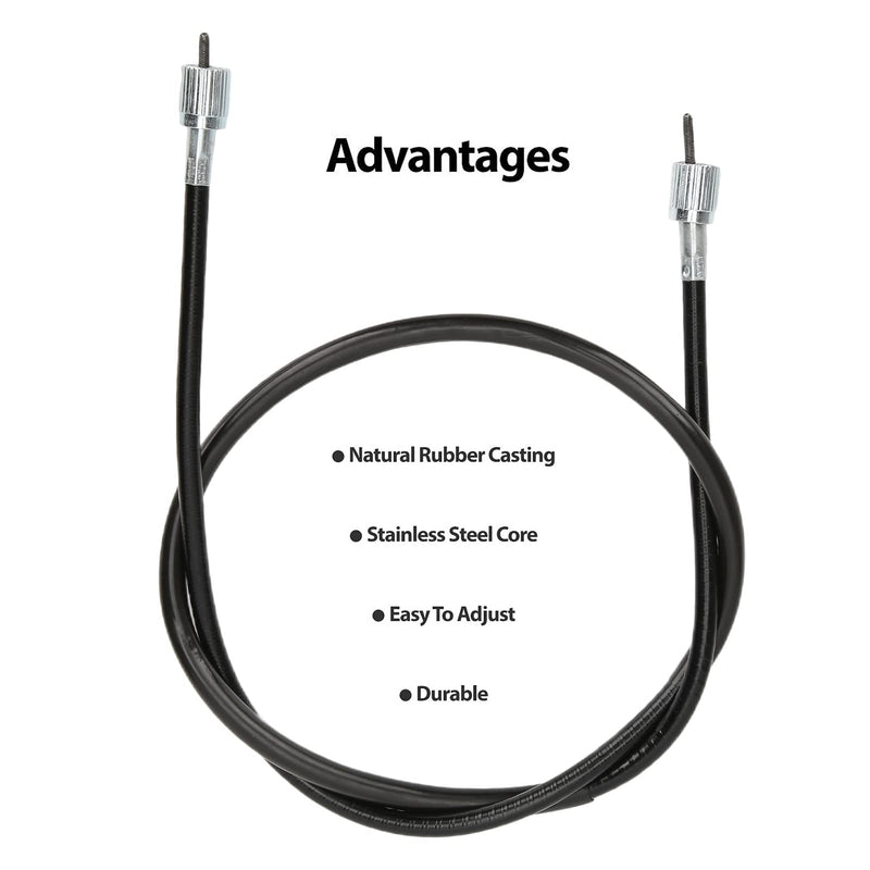 Speedometer Cable 39in Compatible with 49cc 50cc 125cc 150cc 250cc 300cc Scooters Mopeds ATV Go Karts Replacement Speedo Cable Durable PVC Coated Easy to Install